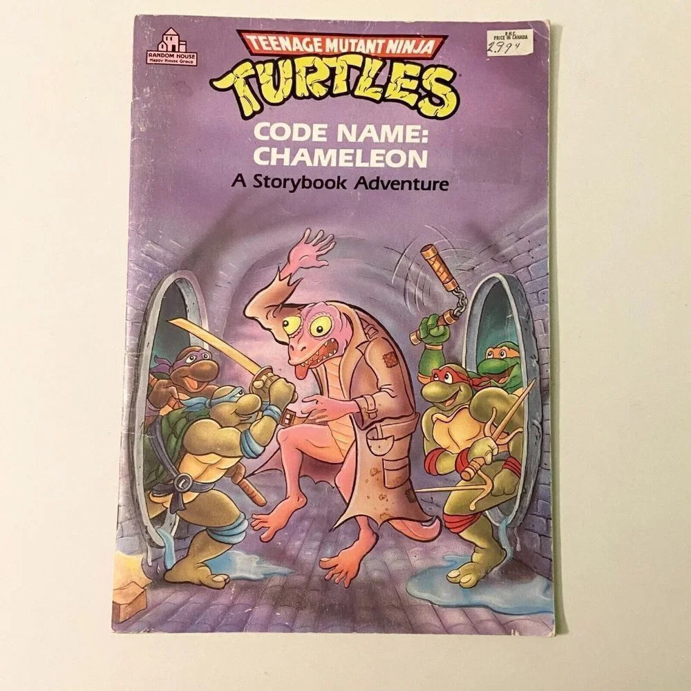 Vintage 1991 TMNT Ninja Turtles Code Name Chameleon A Storybook Adventure